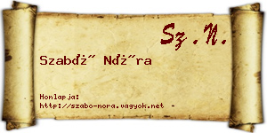 Szabó Nóra névjegykártya