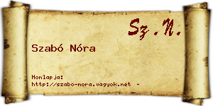 Szabó Nóra névjegykártya